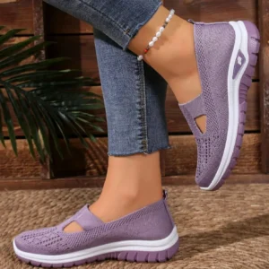 Breathable Hollow Out Slip-On Shoes for Women – Perfect for Walking & Travel