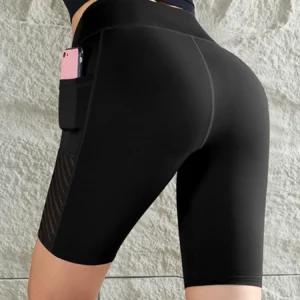Women Sport Yoga Shorts Knee Length